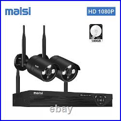 1080P HD Outdoor Wireless CCTV Camera Security System 4CH NVR with Hard Drive