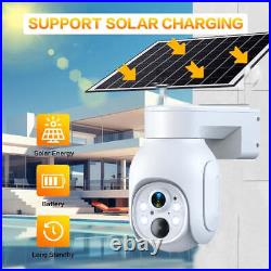 10CH 4MP Solar CCTV Security Camera System Home Wireless Wifi CCTV Kit Outdoor