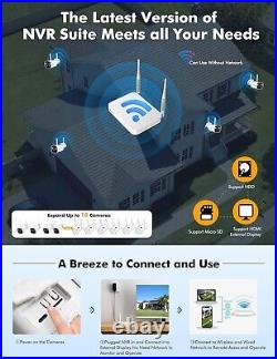 2K CCTV Camera Systems Wireless, 4x Battery Powered Security Camera Outdoor with
