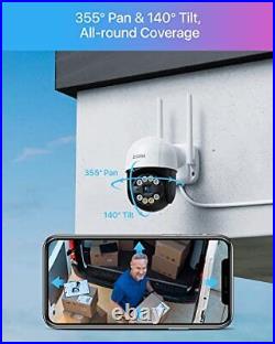2K PTZ Camera 8CH Wireless Security Camera System, 3MP Wireless CCTV System