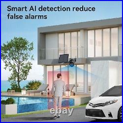 2PCS Solar/Battery Wireless Security Camera System WiFi Outdoor Home CCTV PTZ
