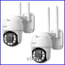 2PCS ieGeek Outdoor 360° Wireless WiFi Security Camera Auto Tracking CCTV System