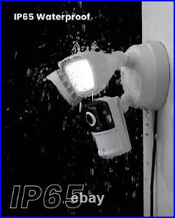 2PCS ieGeek Outdoor Floodlight Camera 2K WiFi Security Camera CCTV System Alarm