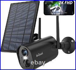 2PCS ieGeek Outdoor Solar Battery Security Camera WiFi Wireless Home CCTV System