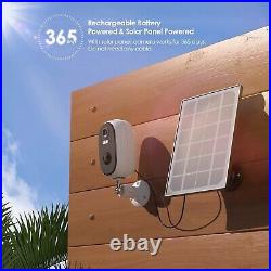 2PCS ieGeek Outdoor Solar Security Camera Wireless Home WiFi Battery CCTV System