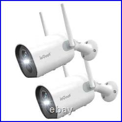 2PCS ieGeek Outdoor Wireless Security Camera Home WiFi Battery CCTV System Alexa