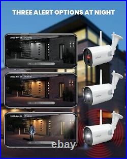 2PCS ieGeek Outdoor Wireless Security Camera WiFi Home Battery CCTV System Alarm