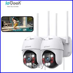 2PCS ieGeek Outdoor Wireless WiFi Security Camera Home Auto Tracking CCTV System