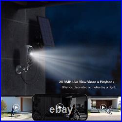2PCS ieGeek Wireless Outdoor Solar Security Camera WiFi Home Battery CCTV System