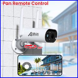 2Pcs IP Wireless Security Battery Camera System Solar Panel Outdoor WIFI CCTV