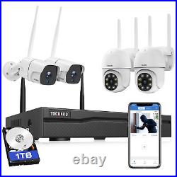 3MP Home Wireless Security Camera System Outdoor 8CH WIFI NVR +1TB Hard Disk