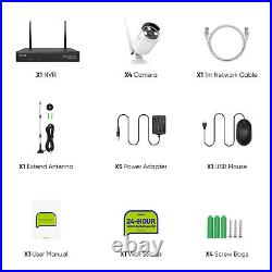 3MP SANNCE 2-Way Audio Wireless CCTV Security System 10CH NVR Wifi IP Camera Kit