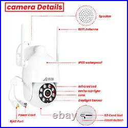 3MP WIFI CCTV Outdoor Security Camera System Wireless Pan/Tilt Audio 8CH NVR 1TB