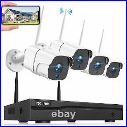 4 Camera Wireless WiFi CCTV System Kit HD 1080P 8CH NVR Home Outdoor Security