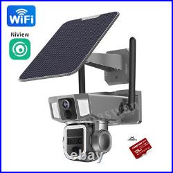 4K 4MP Wireless Security Camera System Outdoor WIFI CCTV Home Solar Panel IR PTZ
