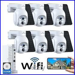 4MP Solar Wireless Security Camera System CCTV 2K Wifi PIR Camera 10CH NVR+500GB
