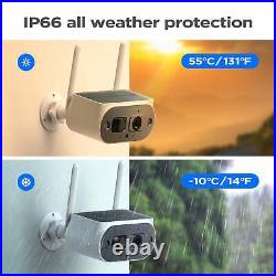 4MP Solar Wireless Security Camera System Home Outdoor Wifi PIR Recording CCTV