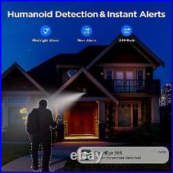 4MP Wireless Security Camera System Home Surveillance Solar Wifi CCTV 10CH+500GB