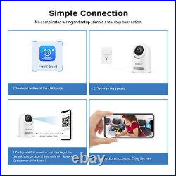 4PCS 3MP Wireless WiFi Security Camera Indoor Home CCTV System Baby Pet Monitor