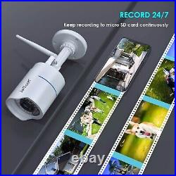 4PCS ieGeek Outdoor 1080P Security Camera Home Wireless WiFi CCTV System, 7/24
