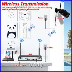5MP WiFi CCTV System 8CH NVR Wireless Security Camera System IP66 2Way Audio+HDD
