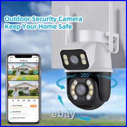 6MP Wireless CCTV SECURITY SYSTEM 4CH NVR DVR VIDEO OUTDOOR DUAL LENS CAMERA UK