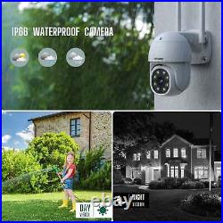8CH Wireless CCTV Camera System Outdoor PTZ & Bullet Cameras 3MP WiFi Home + 1TB