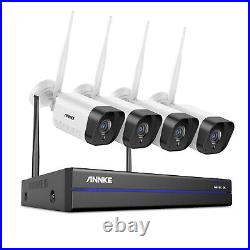 ANNKE 3MP Wifi 2-Way Audio CCTV Camera System 5MP 10CH IP Video NVR 4CH Monitor