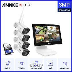 ANNKE 3MP Wireless CCTV Camera System 10.1''LCD Monitor 5MP 4CH NVR Security Kit