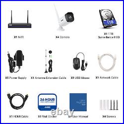 ANNKE 3MP Wireless CCTV System Wifi Camera Audio In 5MP 8CH H. 264+ NVR Alexa Kit