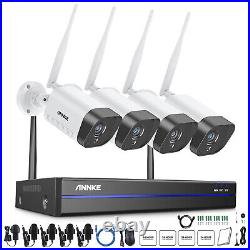 ANNKE Wireless HD 3MP CCTV System 5MP 8CH NVR Audio In WiFi Security Camera 1TB