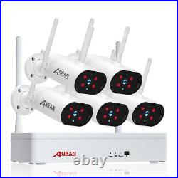 ANRAN 8CH Outdoor Wireless Security Camera System 3MP WiFi CCTV Set Mike Audio