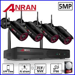 ANRAN CCTV Camera Security System Wireless Home Outdoor 2TB Hard Drive 5MP WiFi
