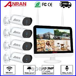 ANRAN CCTV Camera System Home Security Wireless 1296P Monitor 2TB HDD Audio IP67