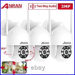 ANRAN CCTV Camera System Security Home Outdoor 2K 360° 2Way Audio Alarm Wireless