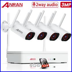 ANRAN CCTV Camera System Security Outdoor Wireless 3MP WiFi 2TB Hard Drive Home