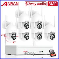 ANRAN OUTDOOR CAMERA HOME CCTV SECURITY SYSTEM WIRELESS PTZ 2K 1TB 2way Audio HD
