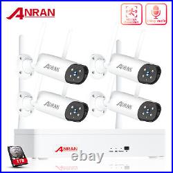 ANRAN Security Camera CCTV System Wireless WiFi IP Audio Camera 8CH 3MP NVR 1TB