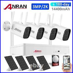 ANRAN Security Camera System Solar Battery Wireless WIFI CCTV Outdoor Audio IP66