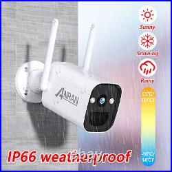 ANRAN Solar Wireless Security Camera CCTV Battery System WIFI 2Way Audio IP67