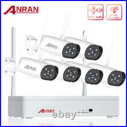 ANRAN WiFi Security Camera System 8CH NVR 3MP Wireless CCTV Camera Two Way Audio