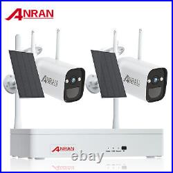 ANRAN Wireless CCTV System Solar Battery WIFI Security Camera Outdoor Audio Home