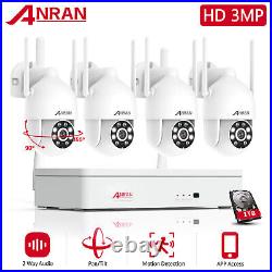 ANRAN Wireless Security Camera System Outdoor CCTV 1296p 8CH NVR 1TB 2-Way Audio