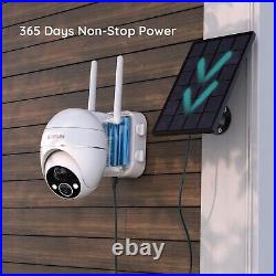 BOIFUN Outdoor Wireless Solar Security Camera 2K 360° Wifi PTZ CCTV System UK