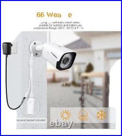 FLOUREON Wireless Security CCTV System 8CH + NVR 1080P Night Vision Cameras 4pc