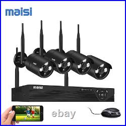 HD 1080P Wireless CCTV System 4CH NVR With Home Outdoor Security 2MP Camera IP66