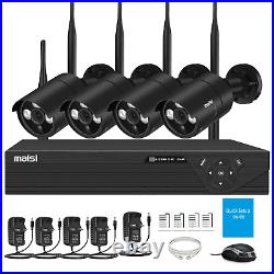 HD 1080P Wireless CCTV System 4CH NVR With Home Outdoor Security 2MP Camera IP66