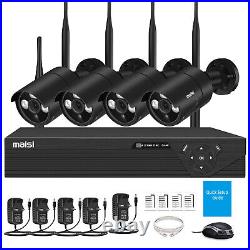 HD 1080p CCTV Camera Home Outdoor Security System Wireless 4CH NVR Night Vision