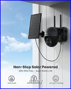 IeGeek 2K Outdoor Wireless Solar Security Camera 360° WiFi Battery CCTV System