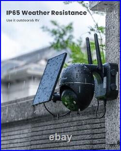 IeGeek 2K Outdoor Wireless Solar Security Camera 360° WiFi Battery CCTV System